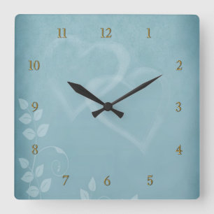 Horloge Carrée Blue vintage