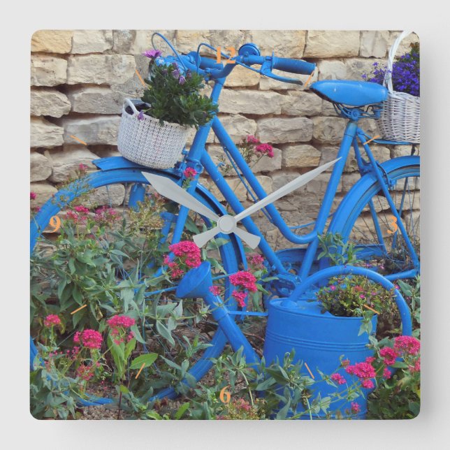 Horloge Carrée Bluebike. (Recto)