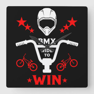 Horloge Carrée Bmx Bikers Freestyle