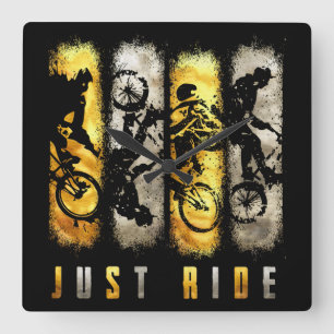 Horloge Carrée Bmx   Bmx Gold