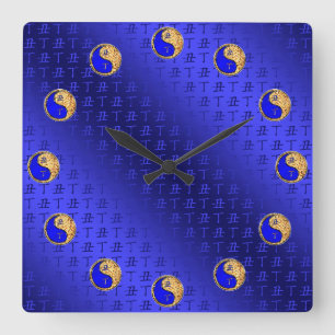 Horloge Carrée Bœuf de Feu