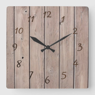 Horloge Carrée bois