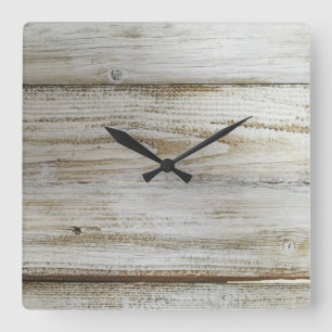 Horloge Carrée Bois blanc