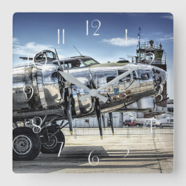 Horloge Carrée Bombardier 2ème guerre mondiale classique b-17