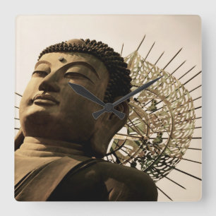 Horloge Carrée Bouddha énorme