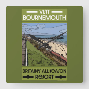 Horloge Carrée Bournemouth Vintage Retro