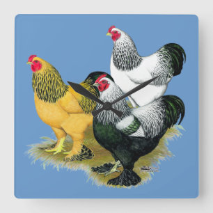Horloge Carrée Brahmas trois costumes