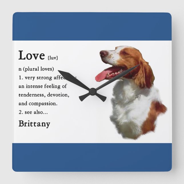 Horloge Carrée Brittany Love (Recto)