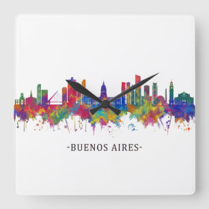 Horloge Carrée Buenos Aires Argentine Skyline