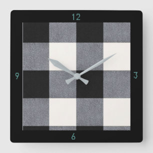 Horloge Carrée buffle Check1