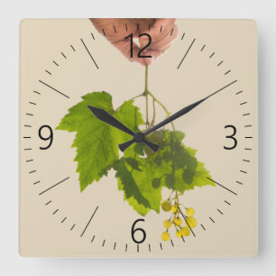 Horloge Carrée Bunch de raisin