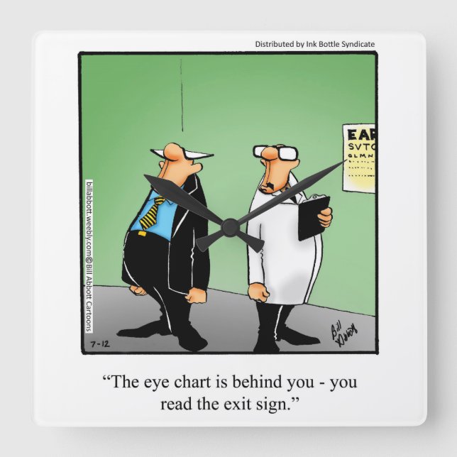 Horloge Carrée Cadeau de l'horloge Médicale/médecin Humour (Recto)