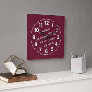 Horloge Carrée Cadeau de Montre Personnalisée Élégante