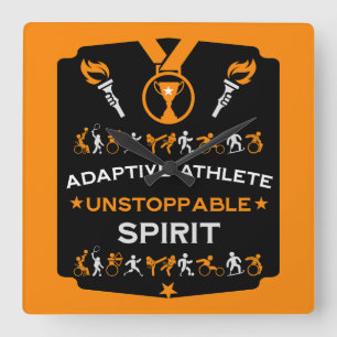 Horloge Carrée Cadeau sportif Adaptive Handicap