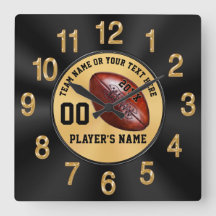 Cadeaux de football senior personnalisés Noir et O