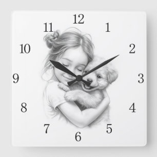 Horloge Carrée Cadeaux élégants pour baby shower maman moderne