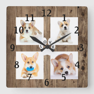 Horloge Carrée Cadran de mur en acrylique personnalisé pour anima
