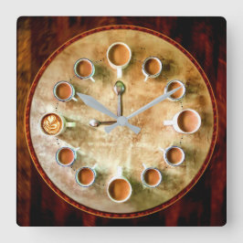Horloge Carrée Café café heure