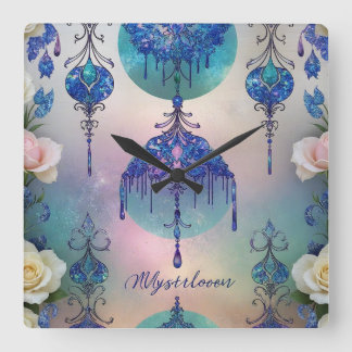 Horloge Carrée Cahier à motifs magnifiques