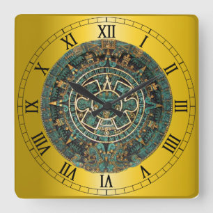 Horloge Carrée Calendrier aztèque