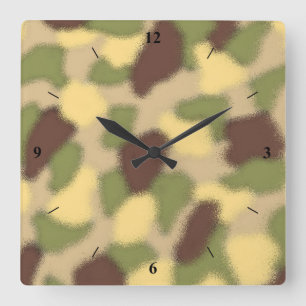 Horloge Carrée Camo Ripple