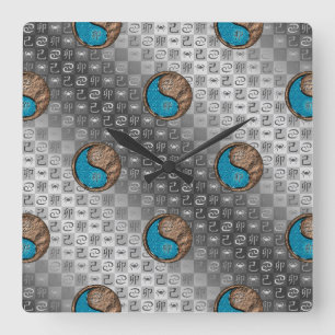 Horloge Carrée Cancer & Lapin de Terre