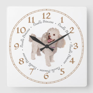 Horloge Carrée Caniche