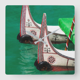 Horloge Carrée Canoë autochtone