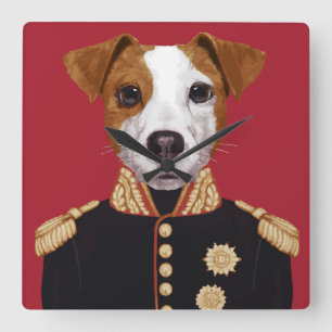 Horloge Carrée Capitaine Jack Russell