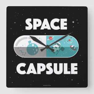 Horloge Carrée Capsule spatiale