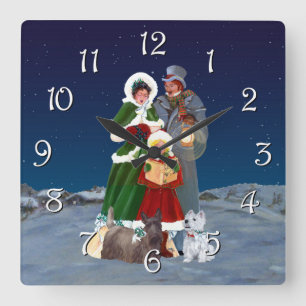 Horloge Carrée Carols de Christmas