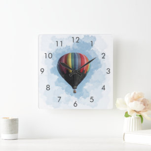 Horloge Carrée Carré de ballon à air chaud
