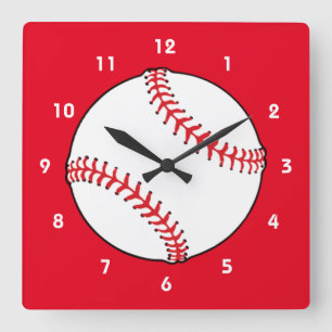 Horloge Carrée Carré de baseball