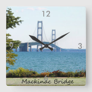 Horloge Carrée Carré de l'horloge murale/pont Mackinac
