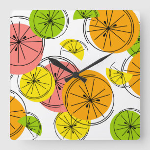 Horloge Carrée Carré d'horloge Citrus