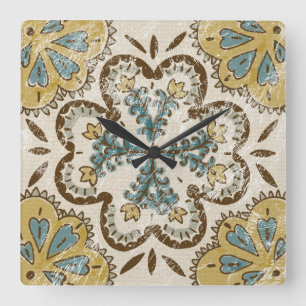 Horloge Carrée Carré Non-Embelli II de batik