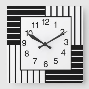 Horloge Carrée Carrés BW triés