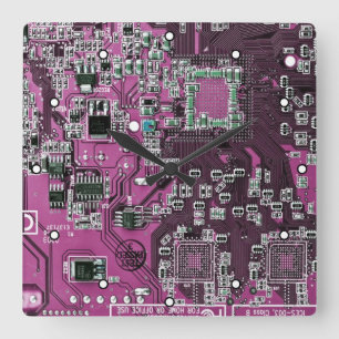 Horloge Carrée Carte circuit imprimé circuit imprimé circuit viol