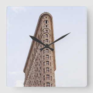 Horloge Carrée Carte postale du bâtiment Flatiron