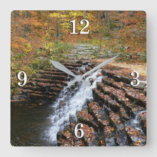 Horloge Carrée Cascade du parc d'état Laurel Hill State Park II