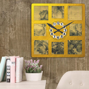 Horloge Carrée Cascade et début du printemps par Guo Xi, Art chi