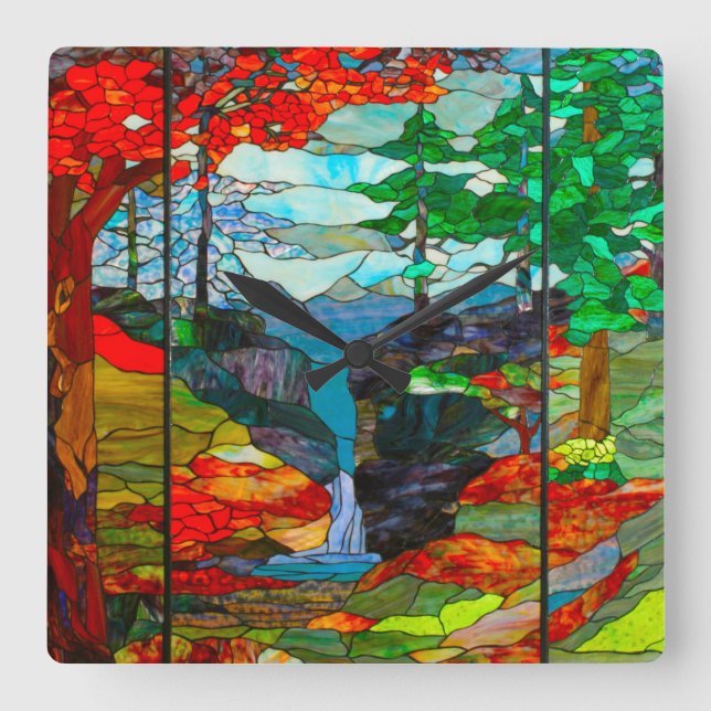 Horloge Carrée Cascades (Recto)