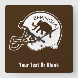 Horloge Carrée Casque Mammoth de l'Université de Beringia