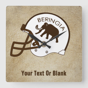 Horloge Carrée Casque Mammoth de l'Université de Beringia