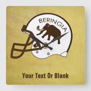 Horloge Carrée Casque Mammoth de l'Université de Beringia