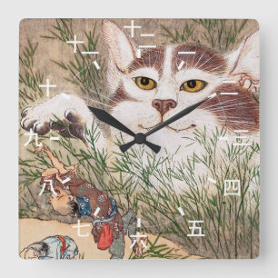 Horloge Carrée Cat supernaturel