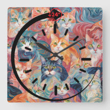 Cat Wall Clock