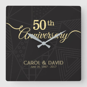 Horloge Carrée Celebrating 50th Anniversary. Customizable.