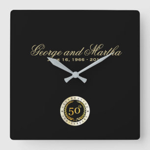 Horloge Carrée Celebrating 50th Anniversary. Customizable.