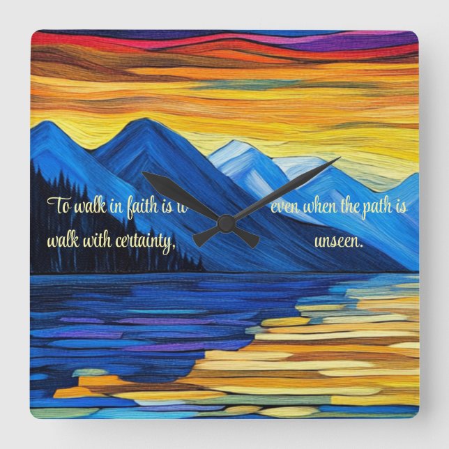 Horloge Carrée Certitude de foi (Recto)